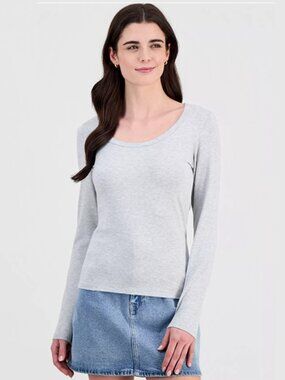 Hippie Rose Juniors' Jersey Knit Long-Sleeve Top